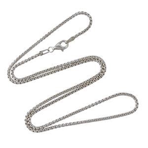 Venetian Box Chain Necklace | MSCO Vintage Sterling Silver 925 | 18"